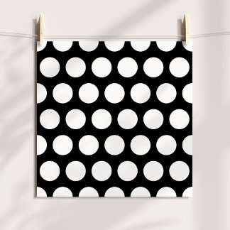 Big Black and White Polka Dots Poster