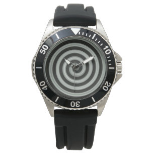 Big black and white spiral watch