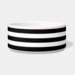 Big Black And White Stripes Bowl at Zazzle