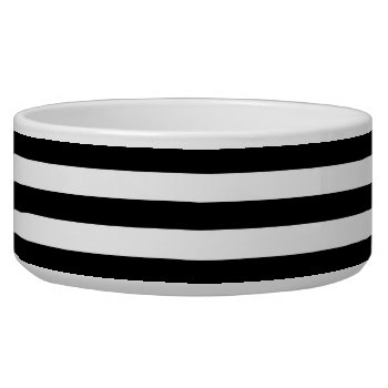 Big Black And White Stripes Bowl by designs4you at Zazzle