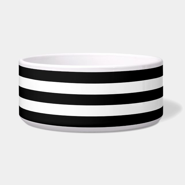 Big Black and White Stripes Bowl (Front)