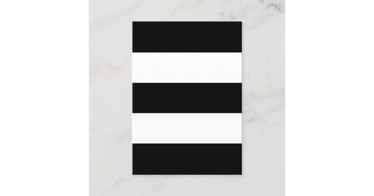 Big Black and White Stripes Business Card | Zazzle