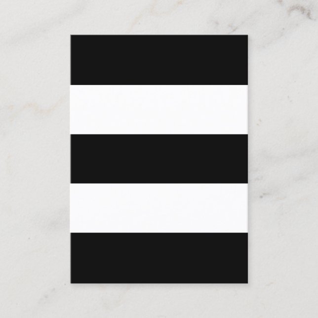 Big Black and White Stripes Business Card (Front)