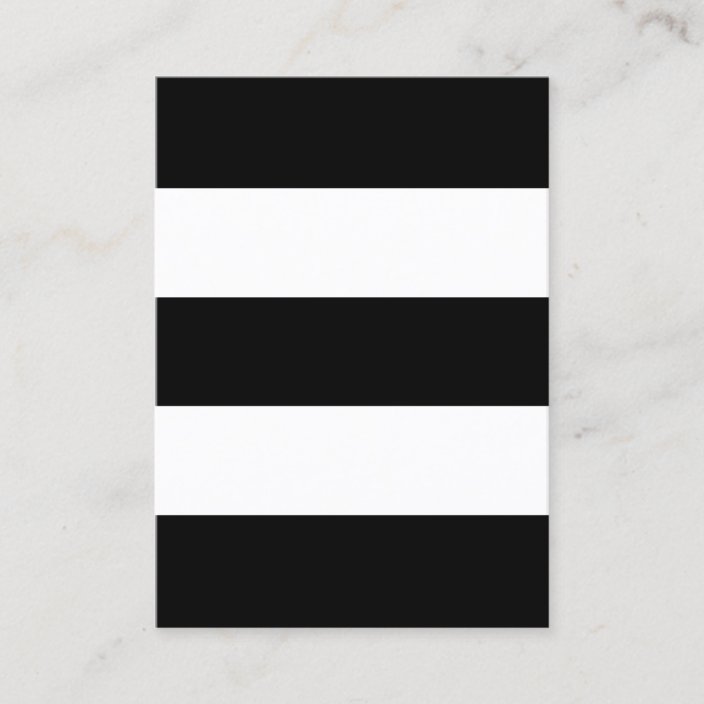 Big Black and White Stripes Business Card | Zazzle
