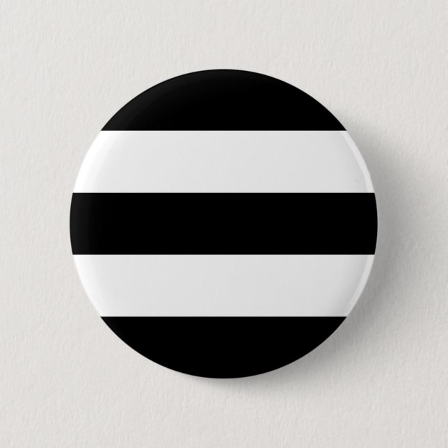 Big Black and White Stripes Button (Front)