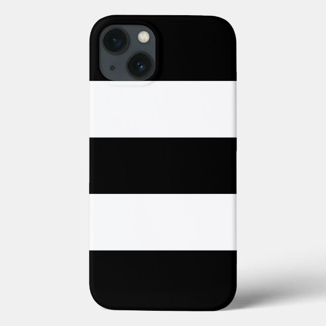 Big Black and White Stripes Case-Mate iPhone Case (Back)