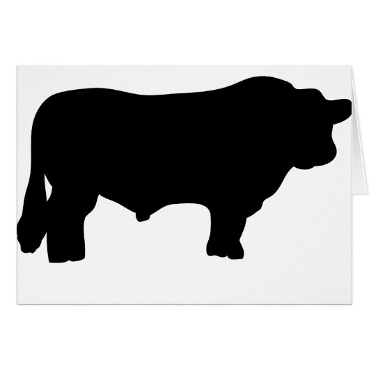 big black angus bull cards (Front Horizontal)