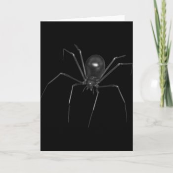 Big Black Creepy 3d Spider Card by VoXeeD at Zazzle