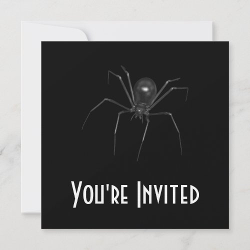 Big Black Creepy 3D Spider Invitation