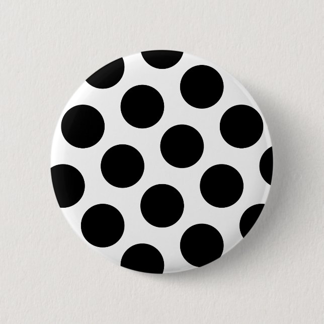 Big Black Diagonal Dots Pinback Button (Front)
