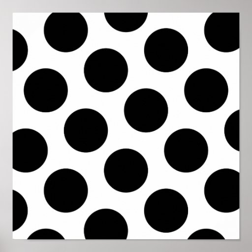 Big Black Diagonal Dots Poster | Zazzle