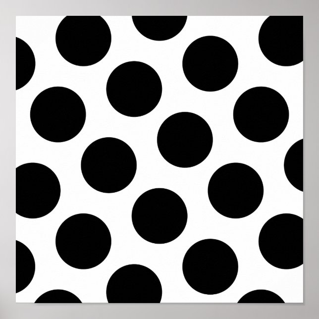 Big Black Diagonal Dots Poster (Front)
