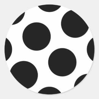 Big Black Dots Classic Round Sticker