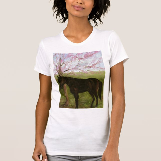 Big Black Horse and A Cherry Tree T-Shirt (Front)