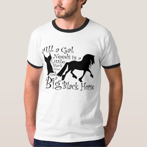 Big Black Horse T-Shirt | Zazzle