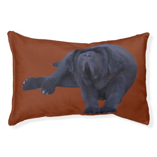 Big Black Newfoundland Dog Art Pet Bed