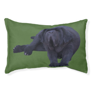 Big, Black Newfoundland Dog Art Pet Bed