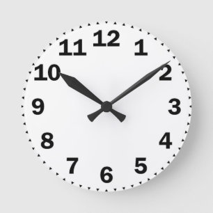 big black numbers round clock