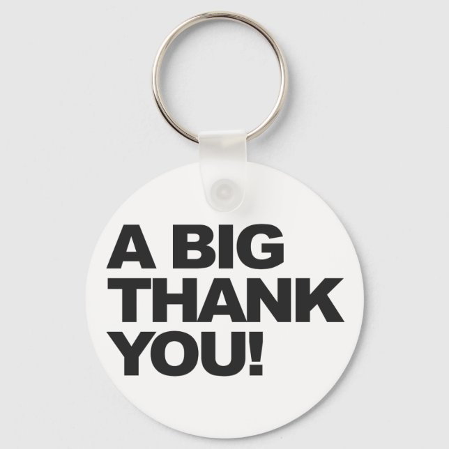 Big Black Thank You Keychain (Front)