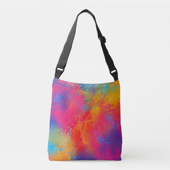 Big Blast of Color Crossbody Tote Bag (Front)