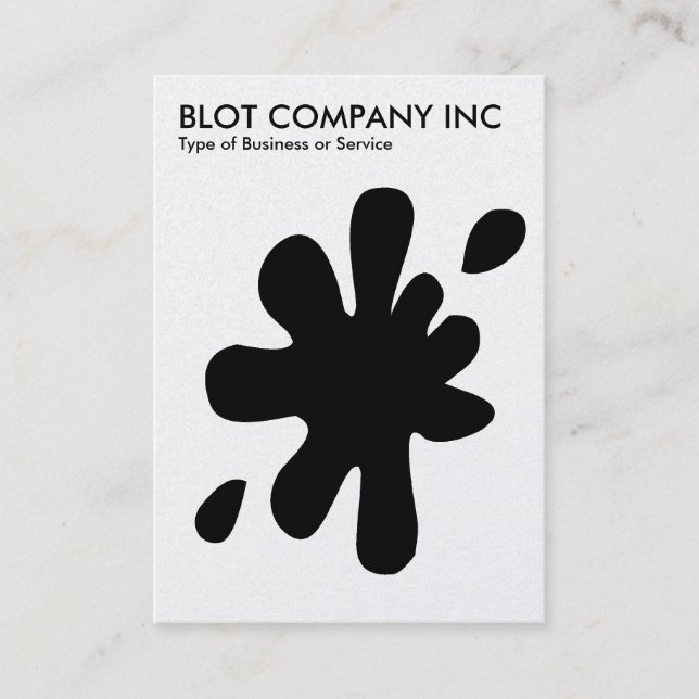 Big Blot - Black on White (Gold Card) Business Card (Front)