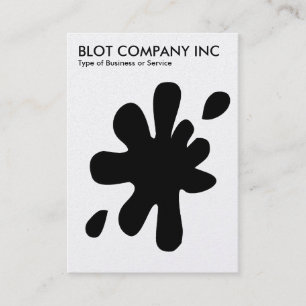 Big Blot - Black on White (Platinum Card) Business Card
