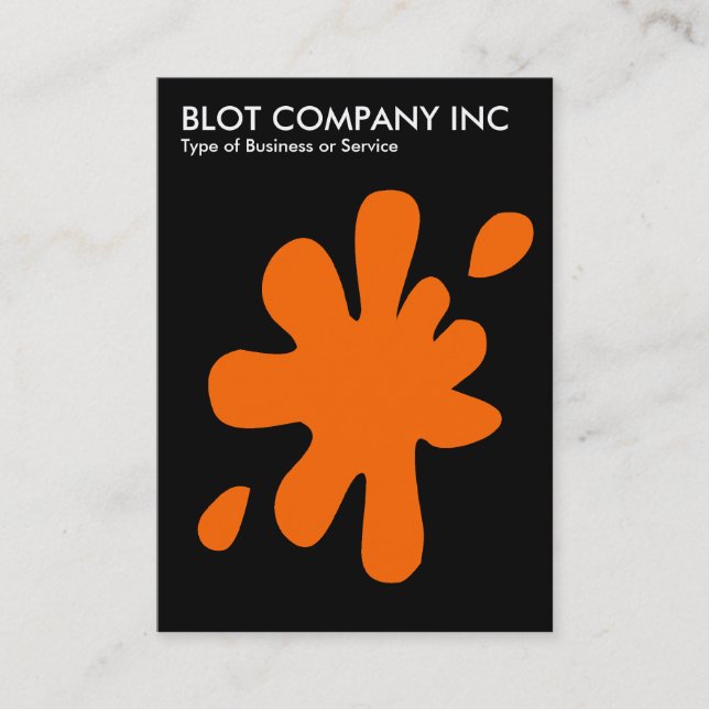 Big Blot - Orange on Black Business Card (Front)