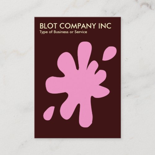 Big Blot _ Pink with Cream on Dark Brown 330000 Business Card