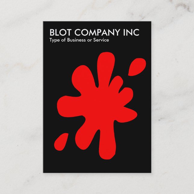 Big Blot - Red on Black Business Card (Front)