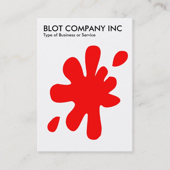 Big Blot - Red on White Business Card (Front)