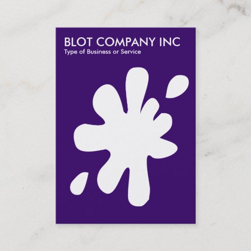 Customizable Big Blot - White on Deep Purple 330066 Business Card Templates