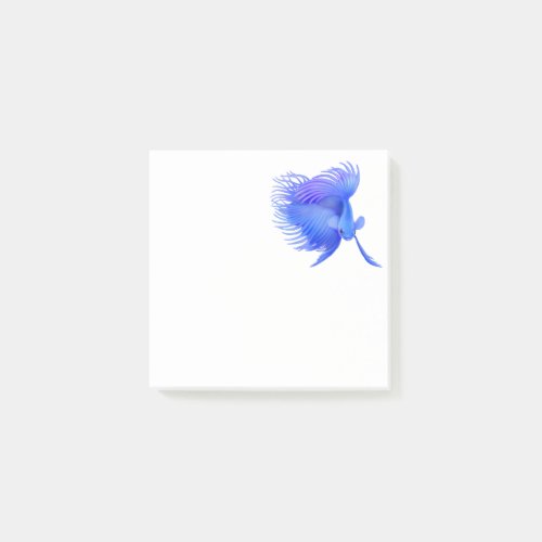 Big Blue Betta Fighting Fish Post It Notes