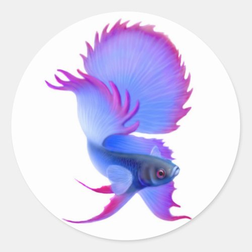 Big Blue Betta Fish Sticker