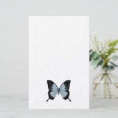 Big Blue & Black Butterfly Stationery (Standing Front)