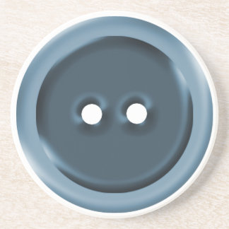 Big Blue Button Sandstone Coaster