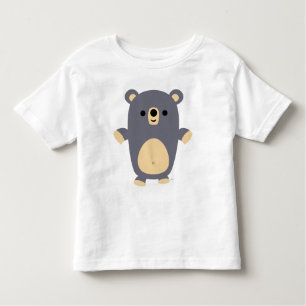 Big Blue Cartoon Bear Kids T-shirt