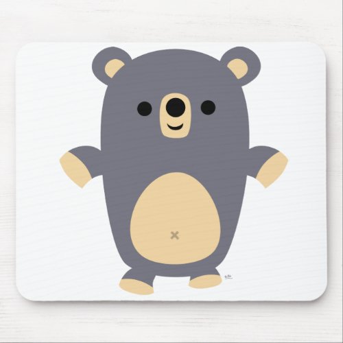 Big Blue Cartoon Bear  mousepad