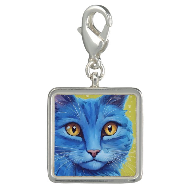 Big Blue Cat. Charm (Front)