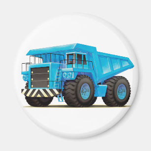 Big Blue Dump Truck Magnet