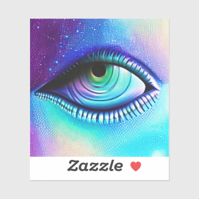 Big blue Eye spooky creepy Sticker (Sheet)