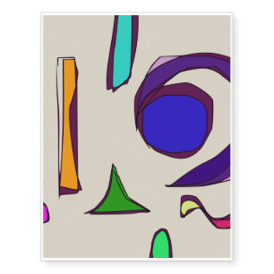 Big Blue Eye Temporary Tattoos
