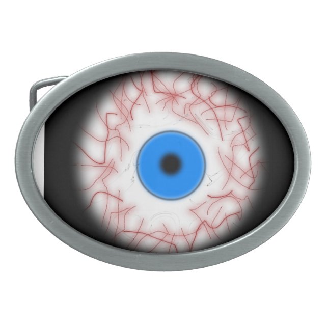 Big Blue Eyeball Belt Buckle (Front)