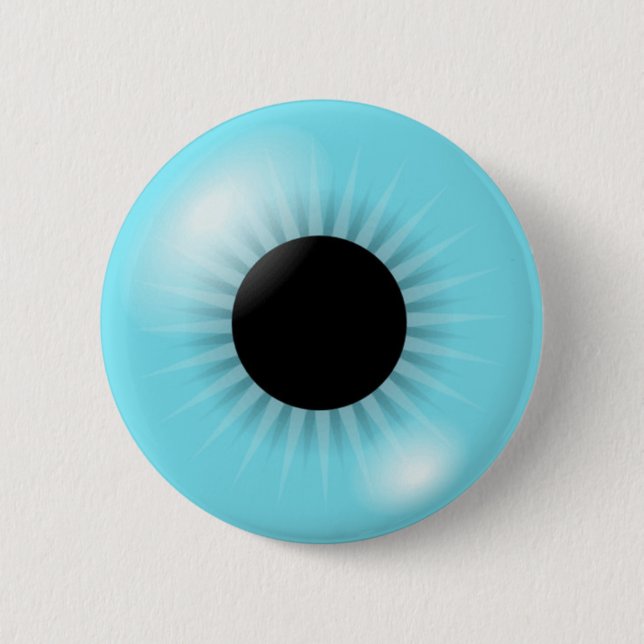 Big Blue Eyeball Pinback Button (Front)