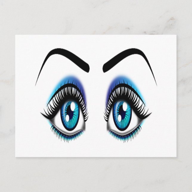 Big Blue Eyes Postcard (Front)