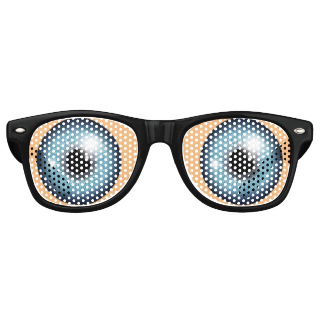 Big Blue Eyes Retro Sunglasses (Front)