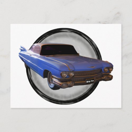 Big Blue Fin 1959 Cadillac Postcard