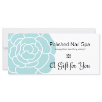 Big Blue Flower Gift Certificate 2 Cards