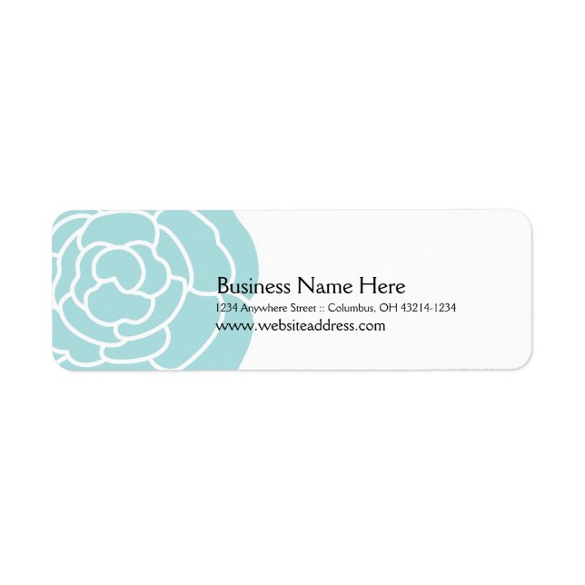 Big Blue Flower Return Address Labels (Front)