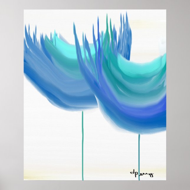 "BIG BLUE FLOWERS" POSTER (Front)