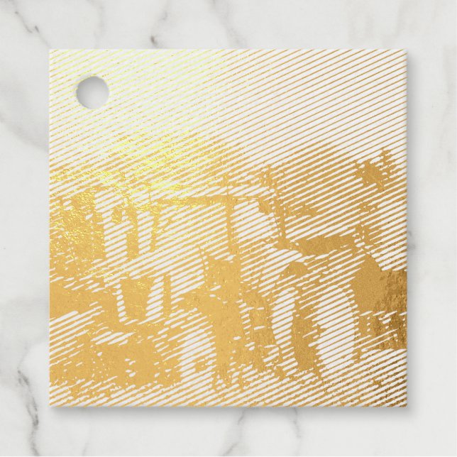 Big Blue Foil Favor Tags (Front)